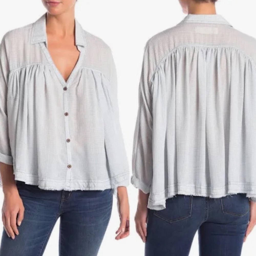 Free people rainbow picnic blouse